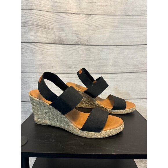 Andre Assous Allison Strappy Espadrille Wedge Sandals Size 8 - Picture 2 of 5